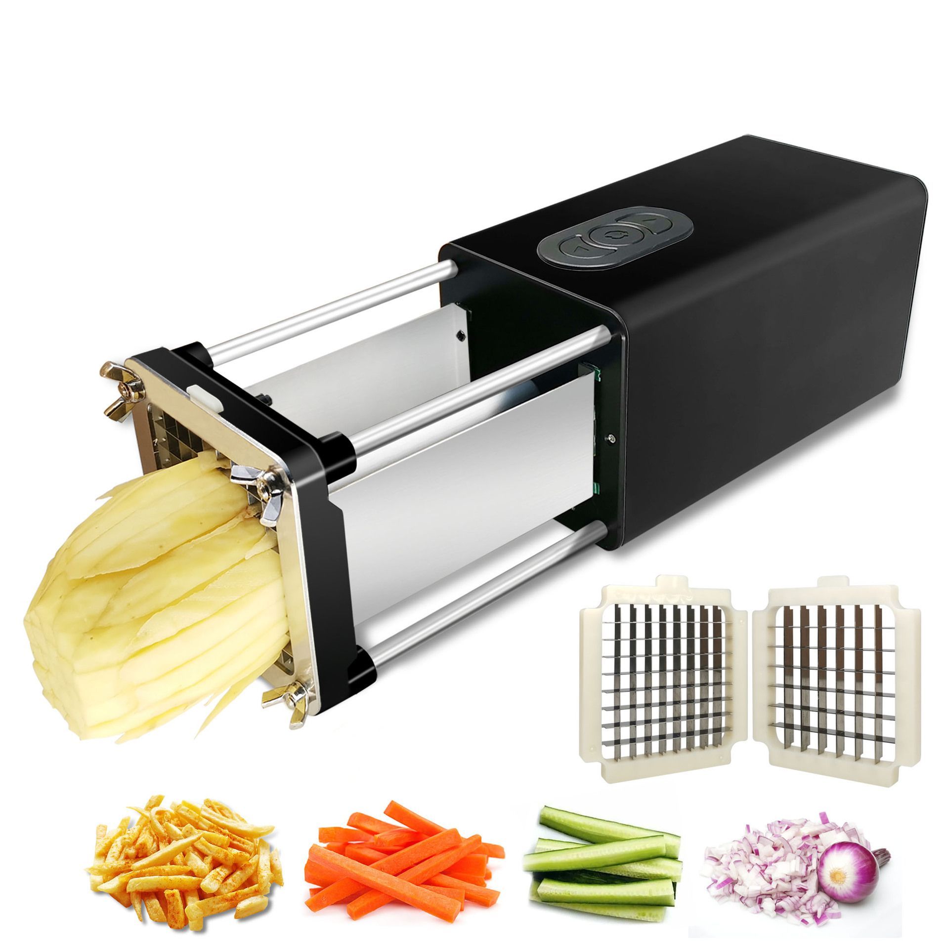 Slice & Dice in Style - Electric French Fry Cutter With Blades