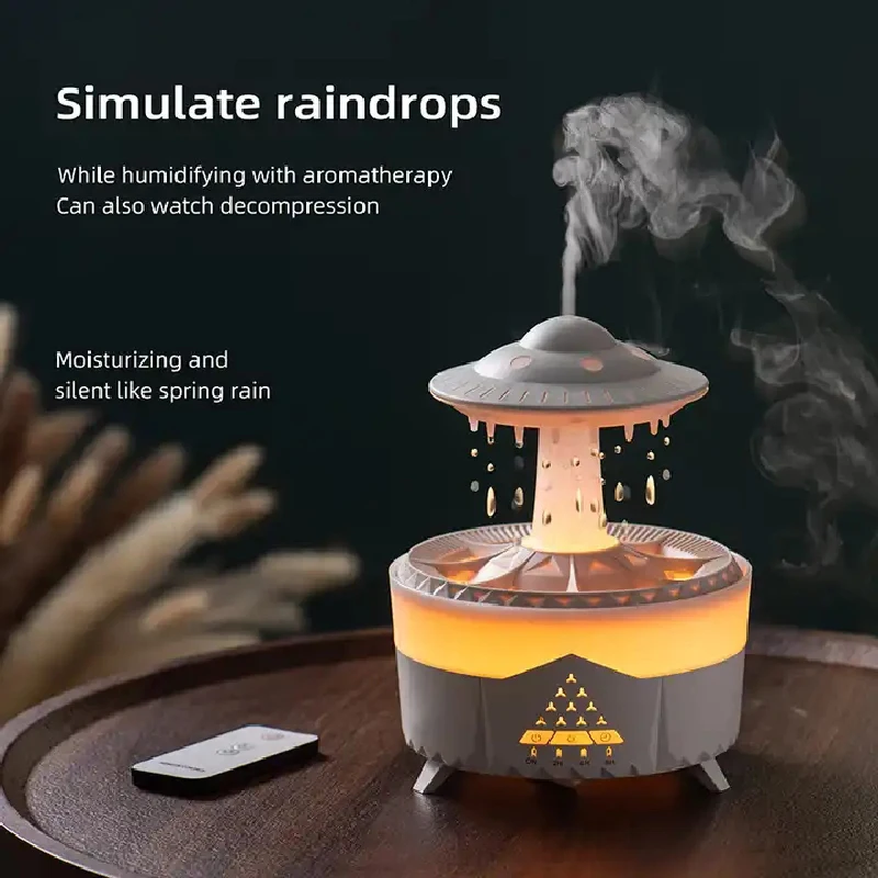 Raindrop Air Humidifier 7 Colors LED Lamp Aroma Diffuser