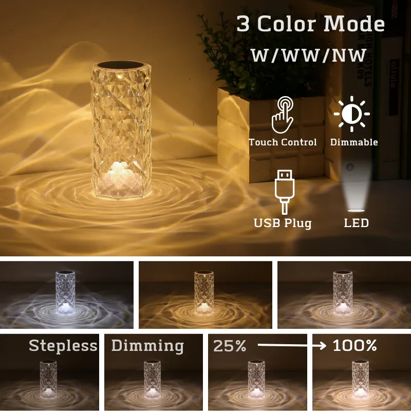 Sparkling Crystal Touch - Crystal Decorative Desk Lamp