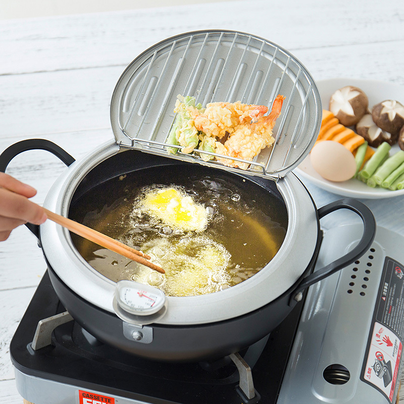 Japanese Tempura Fryer Household Small Mini Fryer Gas Gas Temperature Control and Fuel-Efficient Japanese Small Deep Fryer