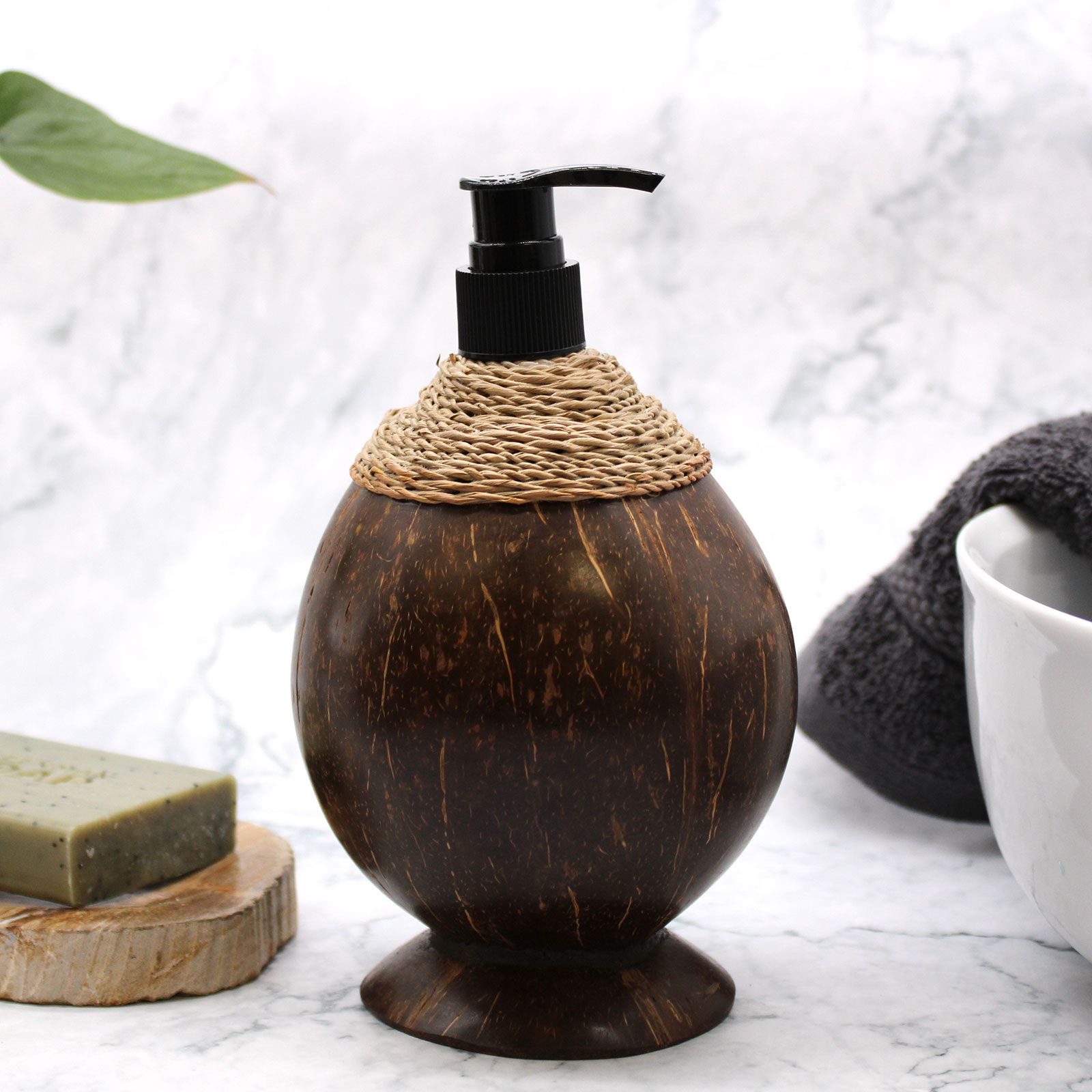 Orion Coconut Soap Dispenser Orion Handcrafted Coconut Soap Dispenser, 150ml