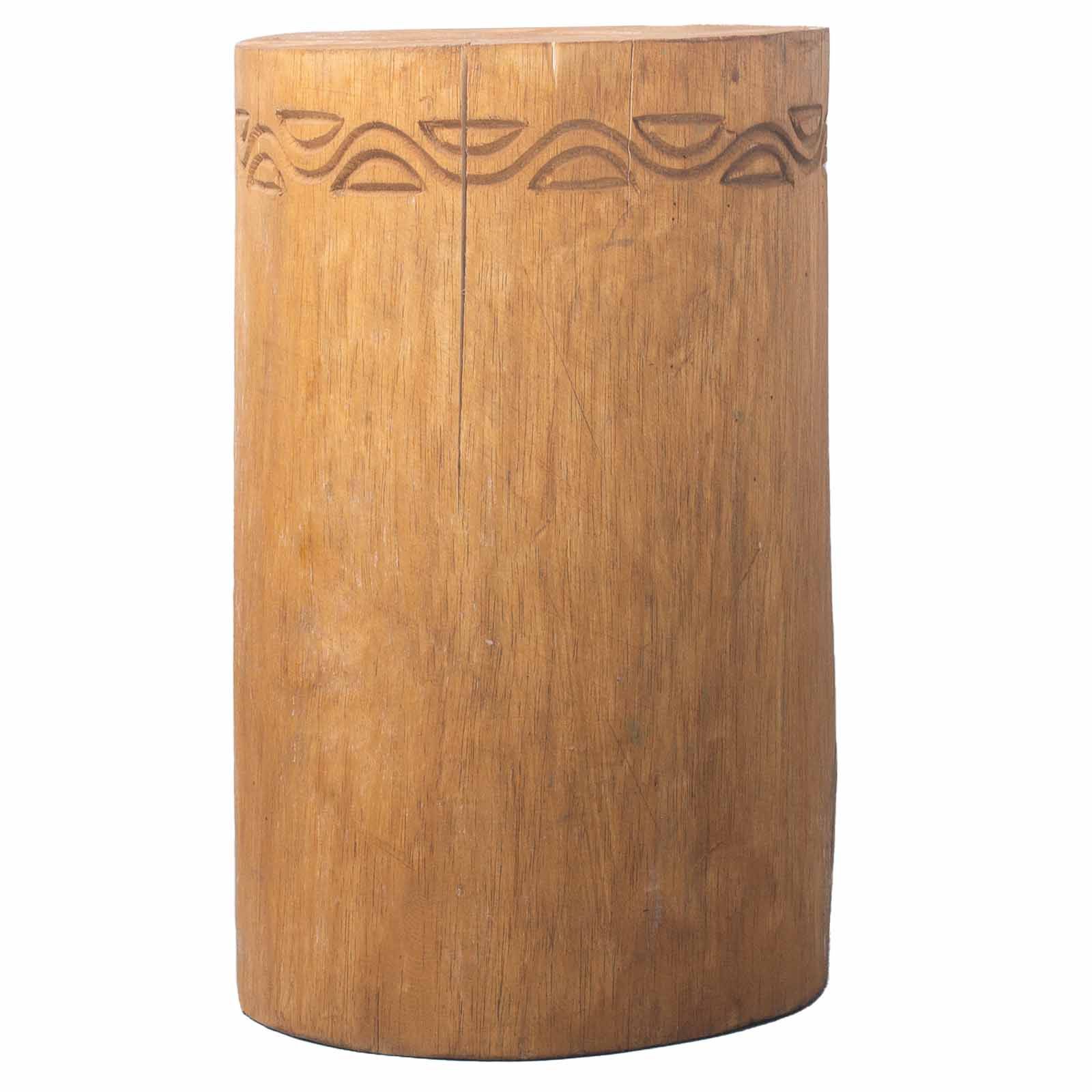 Orion™ Handcrafted Wood Stool & Side Table — Natural Orion Handcrafted Wood Stool and Side Table natural finish solid Albasia wood