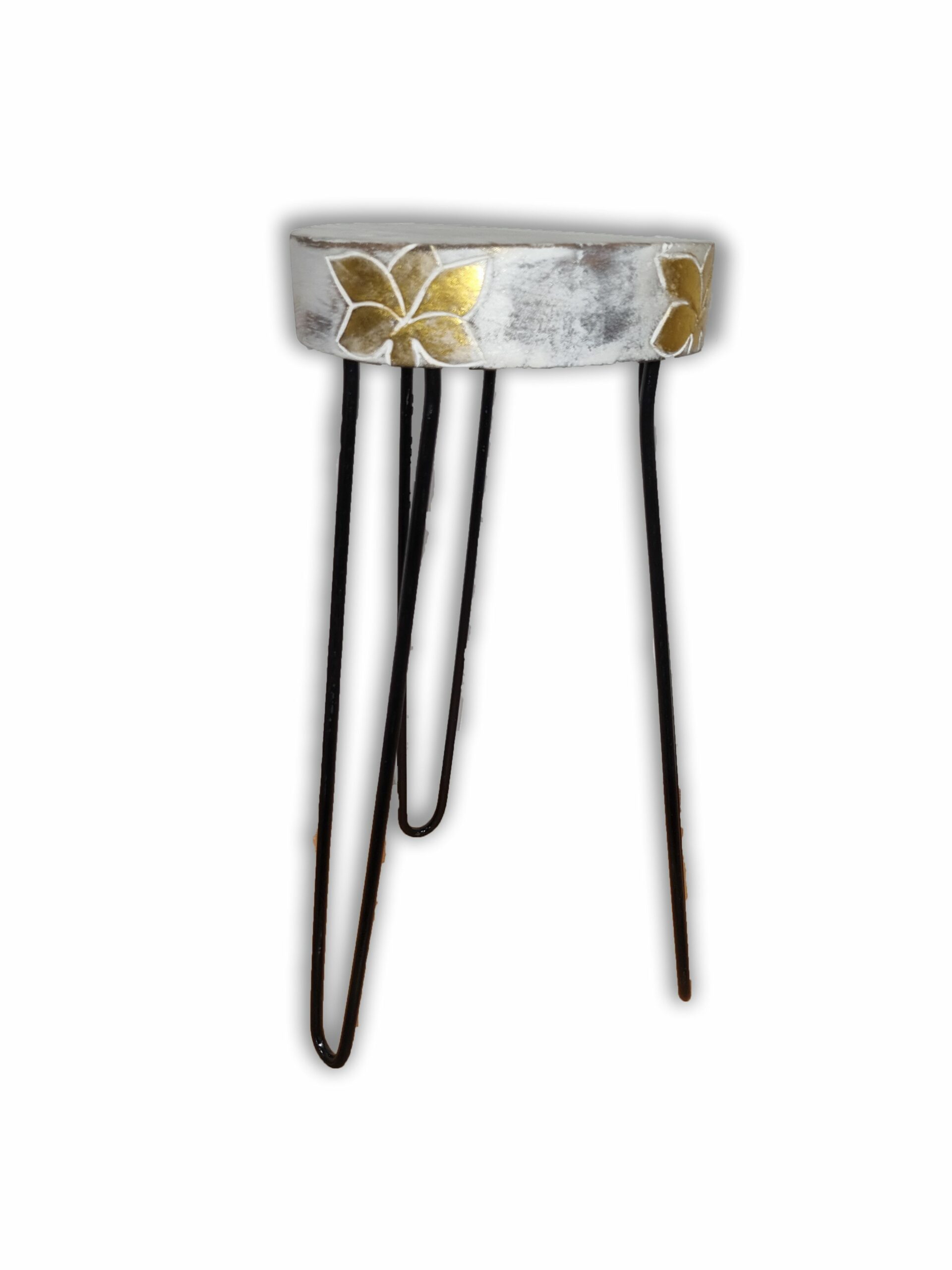 Orion Albasia Wood Plant Stand Whitewash finish