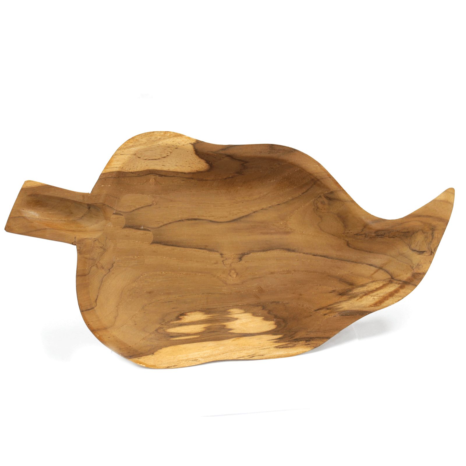 Orion™ Handcrafted Teak Leaf Bowl Orion Handcrafted Teak Leaf Bowl, natural organic shape