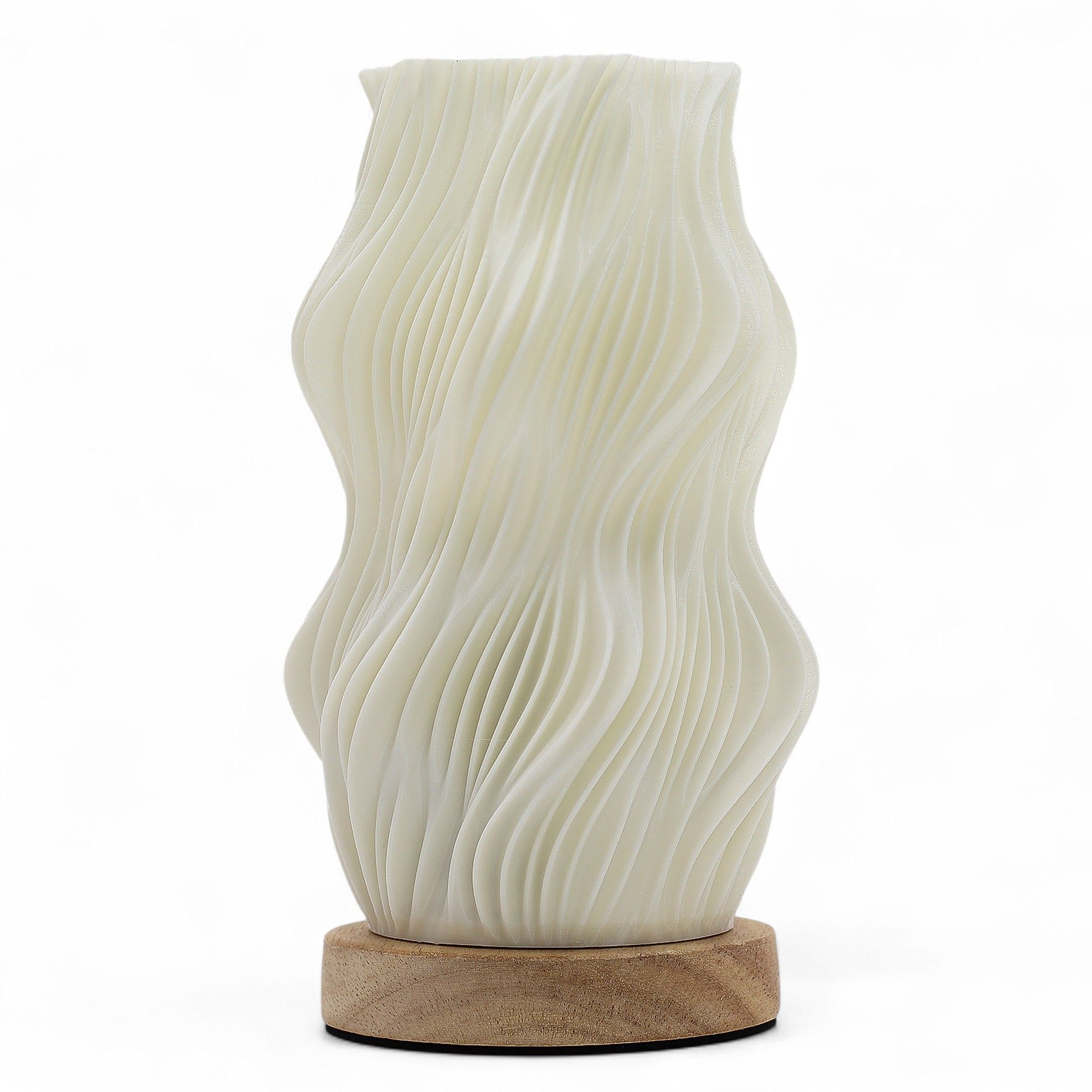 Orion New Wave Sculptural Table Lamp cloud Twisted ribbed design warm glow
